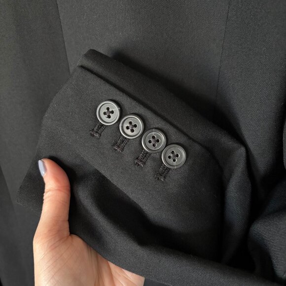 J.Crew Super 120s 100% Wool Blazer Jacket in Black Size 4 Office Normcore - Picture 10 of 11